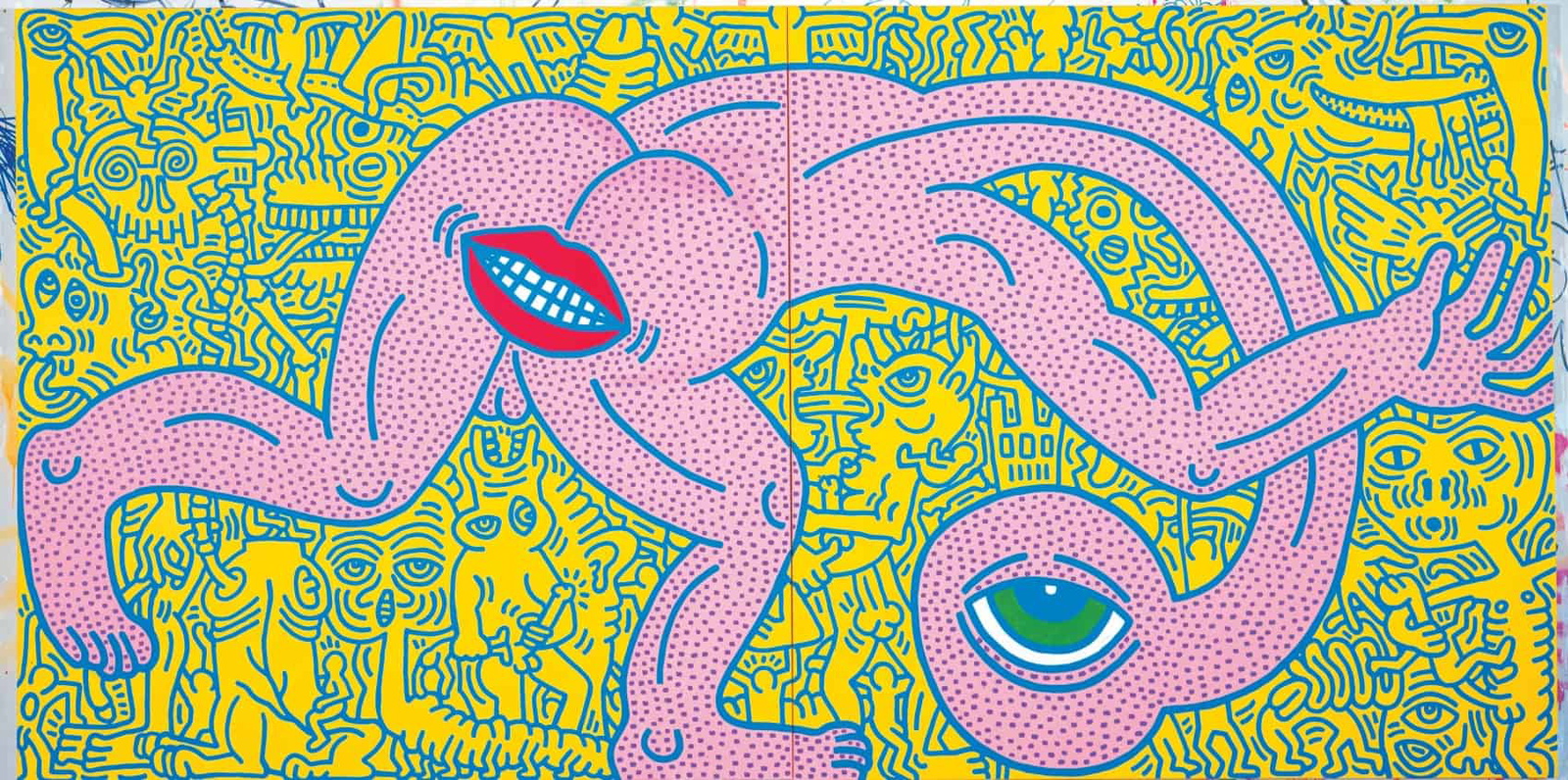Keith Haring yellow