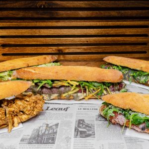Leauf Spui: ribeye and kimchi sandwiches, no grilled cheese sandwiches