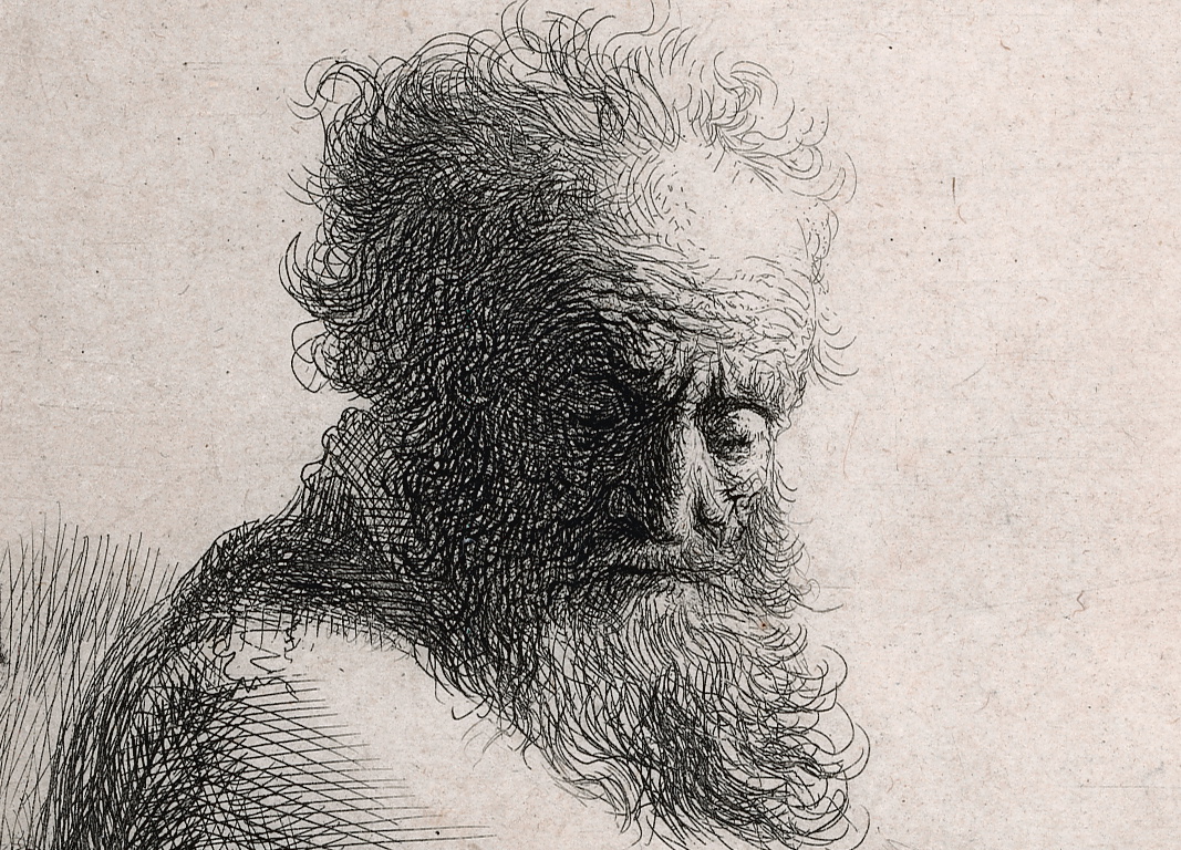 Rembrandt, Old man, looking down, 1631 Rembrandt, Old man, looking down, 1631