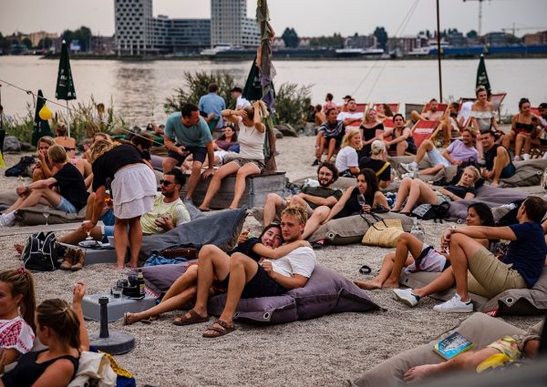 Pllek in North, city beach with culture and gastronomy on ’t IJ